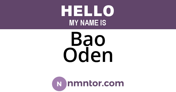 Bao Oden