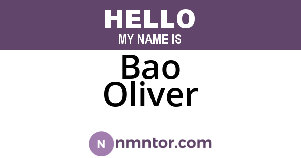 Bao Oliver
