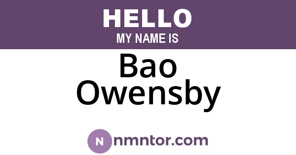 Bao Owensby