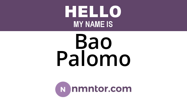 Bao Palomo