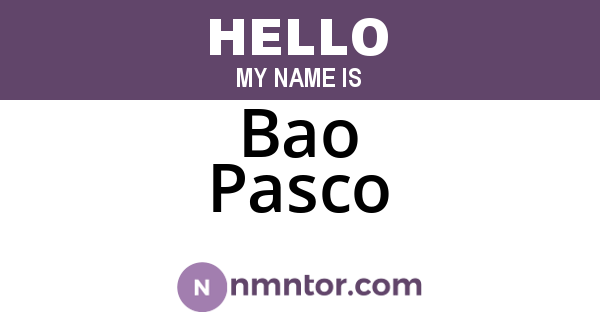 Bao Pasco