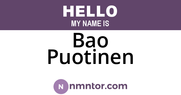 Bao Puotinen