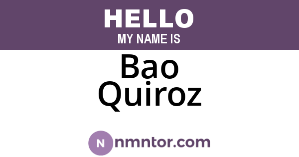 Bao Quiroz