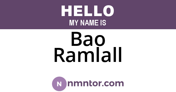 Bao Ramlall