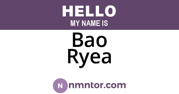 Bao Ryea