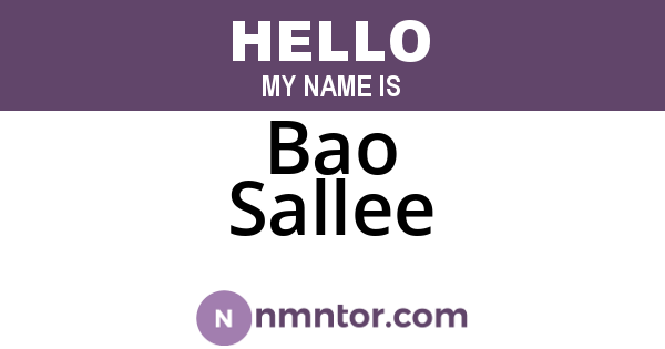 Bao Sallee