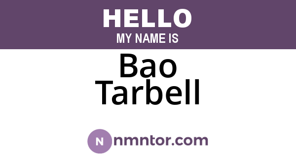 Bao Tarbell