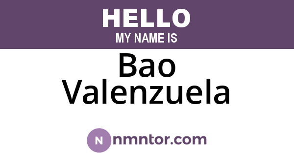 Bao Valenzuela