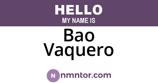 Bao Vaquero