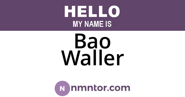 Bao Waller