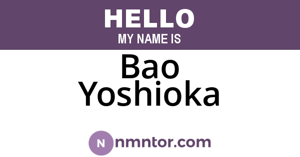 Bao Yoshioka
