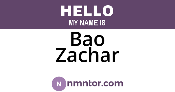 Bao Zachar