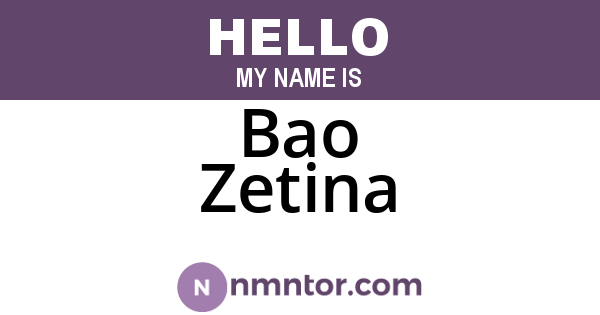 Bao Zetina