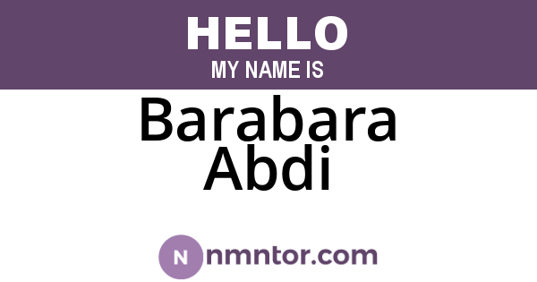 Barabara Abdi