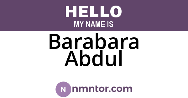Barabara Abdul
