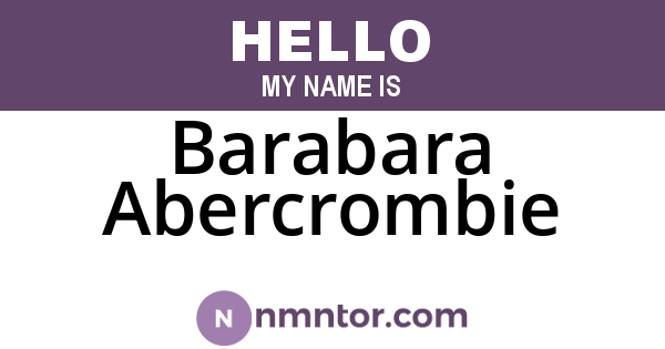 Barabara Abercrombie