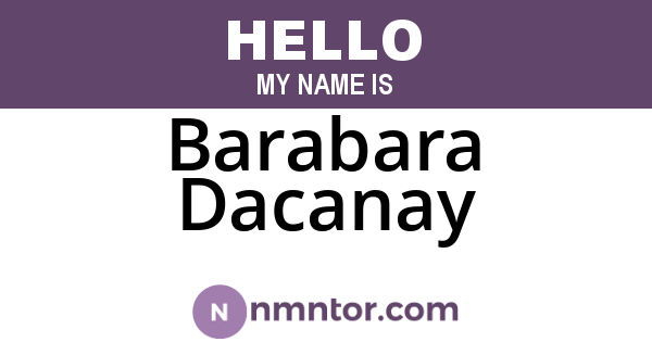 Barabara Dacanay