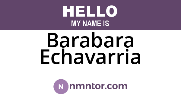 Barabara Echavarria