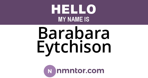 Barabara Eytchison