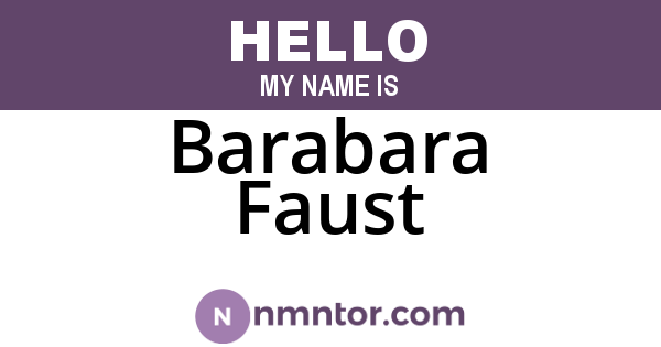 Barabara Faust