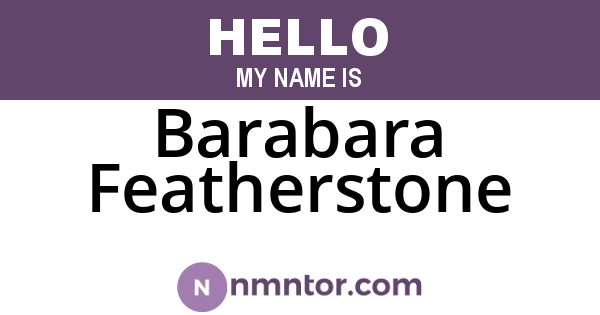 Barabara Featherstone