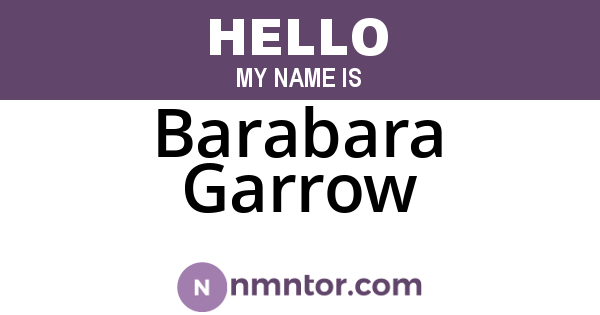 Barabara Garrow