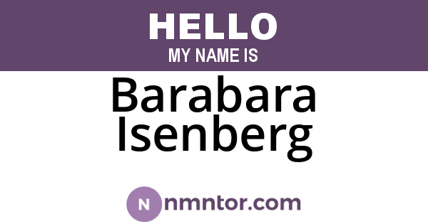 Barabara Isenberg