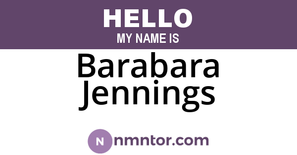 Barabara Jennings