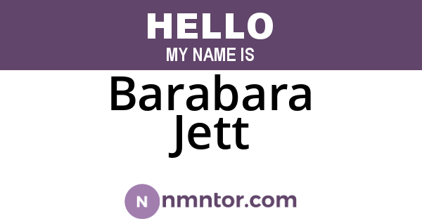 Barabara Jett