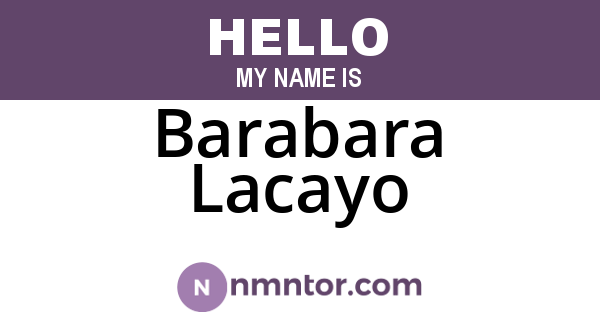 Barabara Lacayo