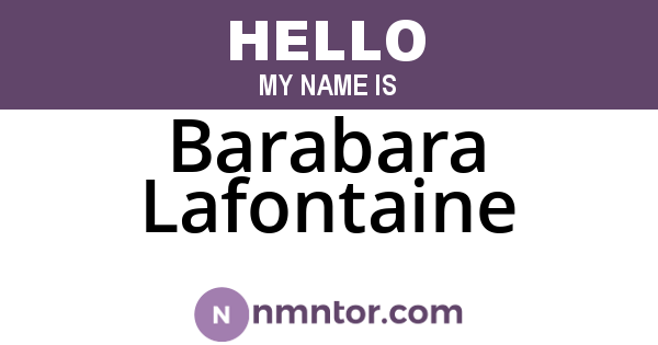Barabara Lafontaine