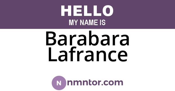 Barabara Lafrance