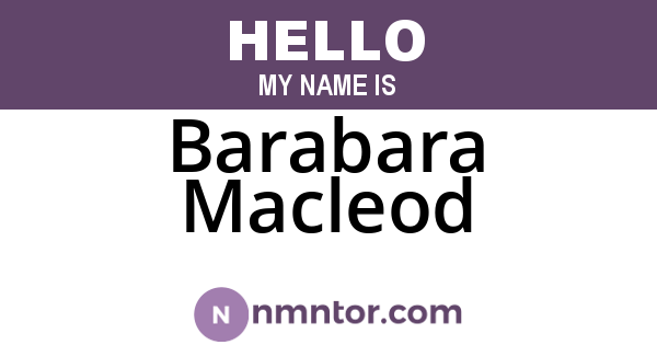 Barabara Macleod