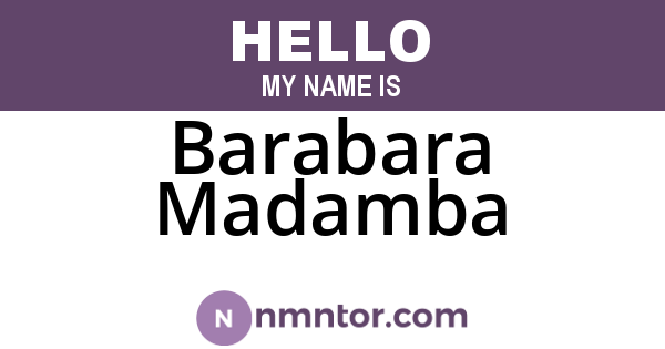 Barabara Madamba