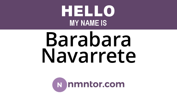 Barabara Navarrete