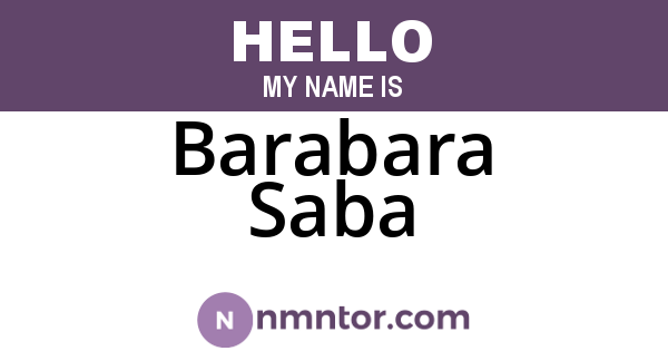 Barabara Saba