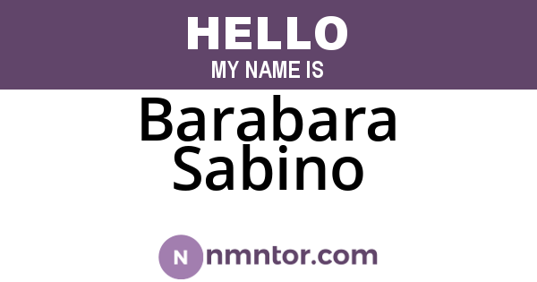 Barabara Sabino