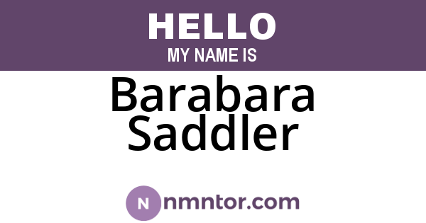 Barabara Saddler