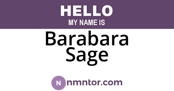 Barabara Sage
