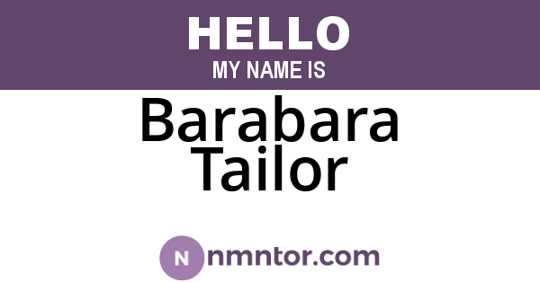 Barabara Tailor