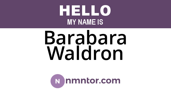 Barabara Waldron