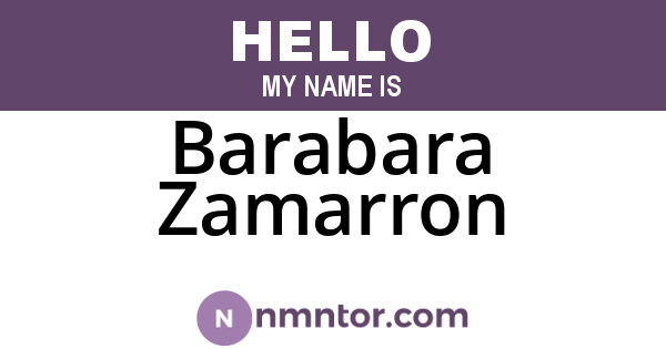 Barabara Zamarron