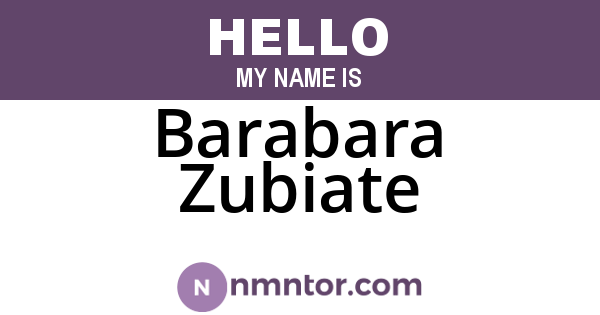Barabara Zubiate