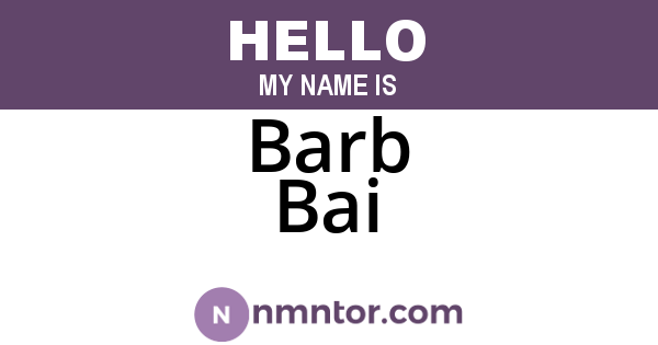 Barb Bai