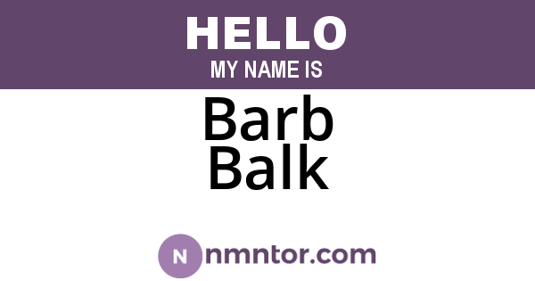 Barb Balk