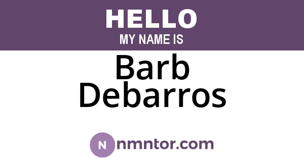 Barb Debarros