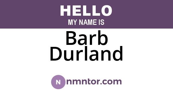 Barb Durland
