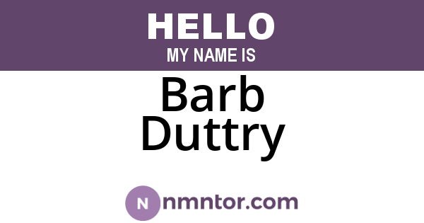 Barb Duttry