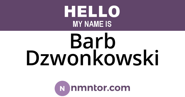 Barb Dzwonkowski