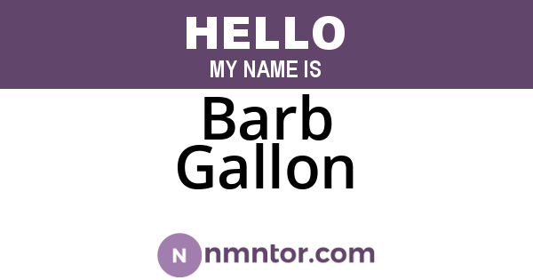 Barb Gallon